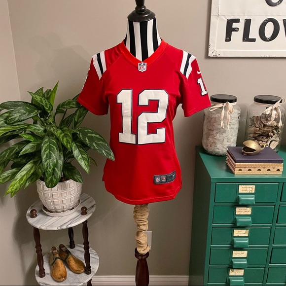 Tom Brady 12 NFL On Field Jersey Buccaneers Patriots Red - Picture 2 of 6